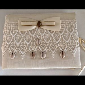 Guest book Embellished w/Cowrey Shells